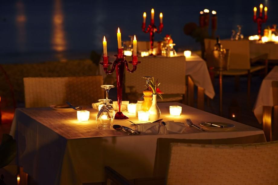 romantic dinner table